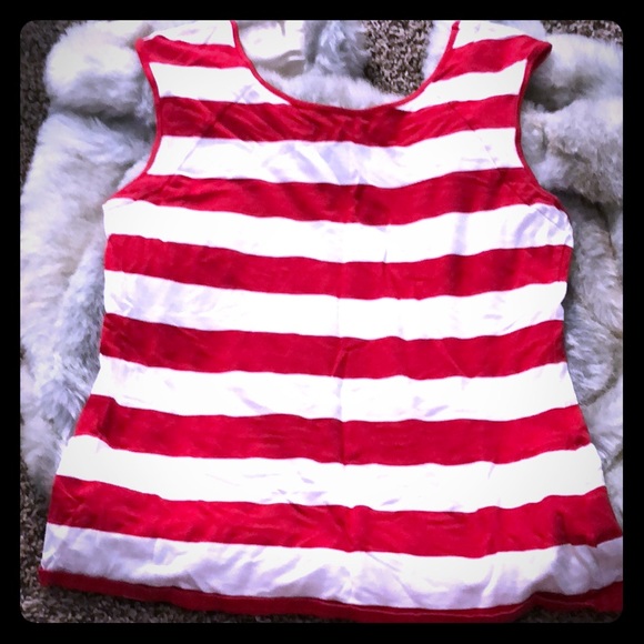Red/white striped tank top - Picture 1 of 2